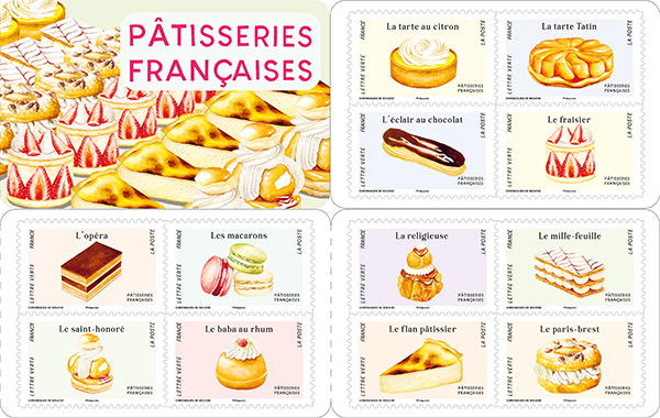 Carnet de timbres Pâtisseries françaises