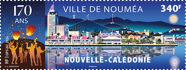 Timbre 170 ans de la ville de Nouméa – Nouvelle-Calédonie